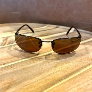 MAUI JIM “AHI” MJ-119-23 WRAP RIMLESS DESIGNER SUNGLASSES